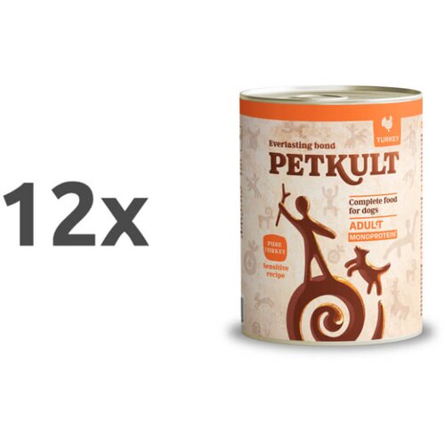 Petkult dog mono adult - puran/krompir 12 x 800 g Cene