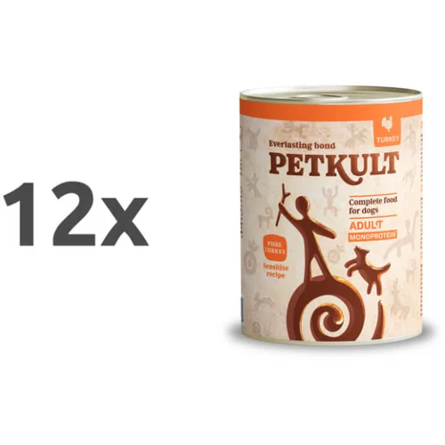 Petkult dog mono adult - puran/krompir 12 x 800 g