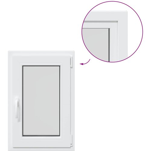  Prozor za podrum RISOR 50 x 75 cm PVC i staklo Bijela Slike