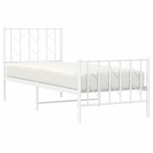  okvir kreveta s uzglavljem i podnožjem bijeli 75x190 cm Slike
