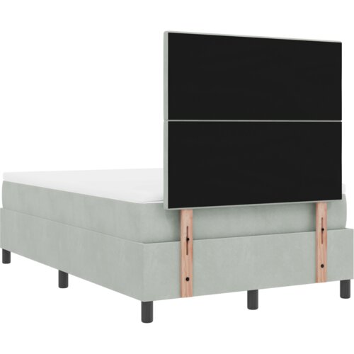 Box Spring Krevet s Madracem Svjetlosiva Mala Dvostruka Bar&amp;scaron;un Slike