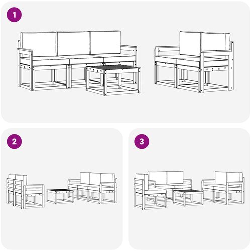  Set vanjskih sofa 6 kom. Slike