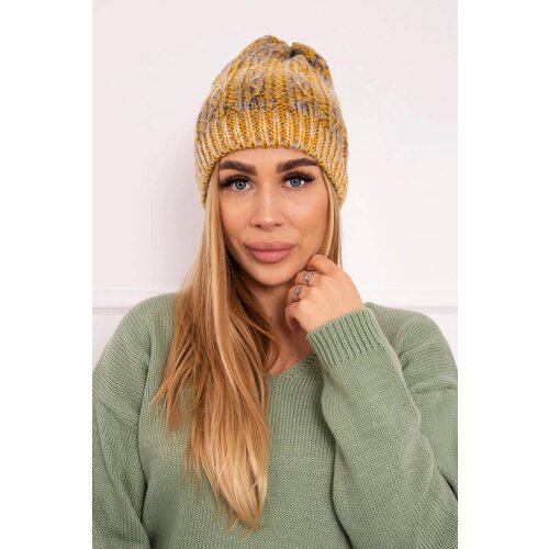 Kesi Cap with fleece Melisa K241 orange+gray Slike