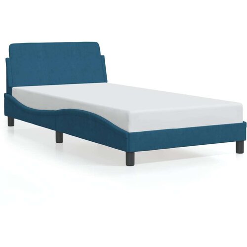vidaXL okvir za krevet s uzglavljem plavi 100x200 cm baršunasti Cene