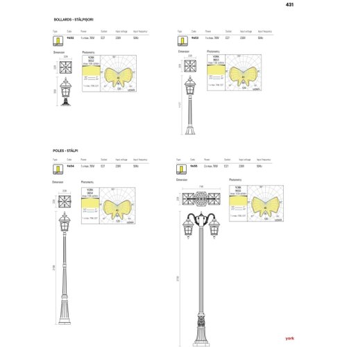  Redo 9652 - Spolja&amp;scaron;nja lampa YORK 1xE27/70W/230V IP44 braon Slike