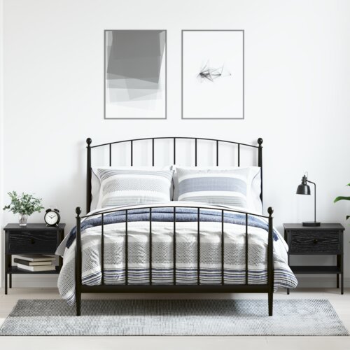 vidaXL Noćni ormarići 2 kom Crni hrast 40x42x45 cm iverica Cijene