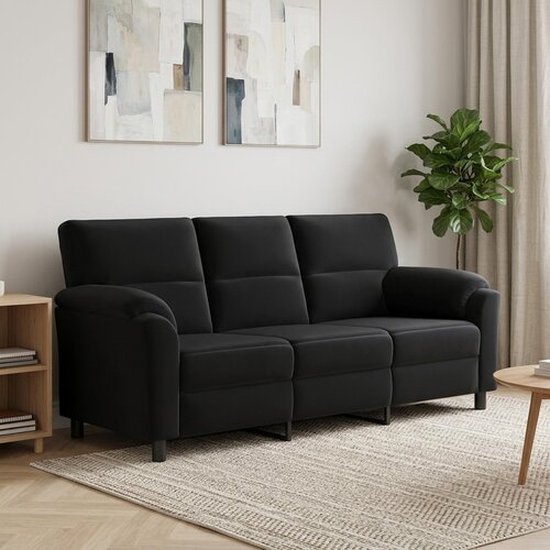 SOFA Crna 214 x 85 x 93 cm Baršun Cene
