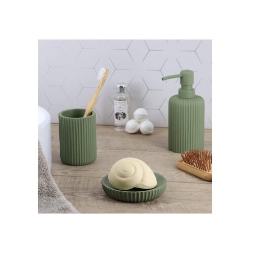 Tendance čaša za četkice pruge 9,5X7CM poliresin zelena 61103143 Cene