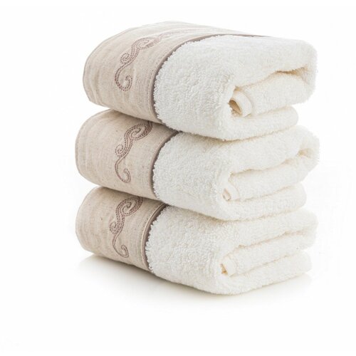  hera - ecru ecru wash towel set (3 pieces) Cene