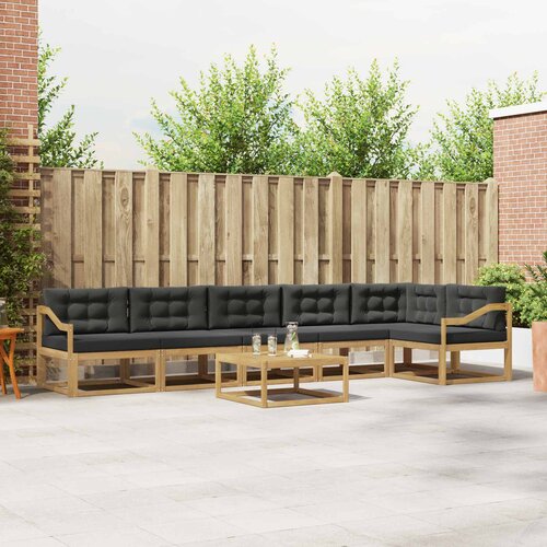  Set vanjskih sofa 7 kom. Bijela i antracit Poliester Cene