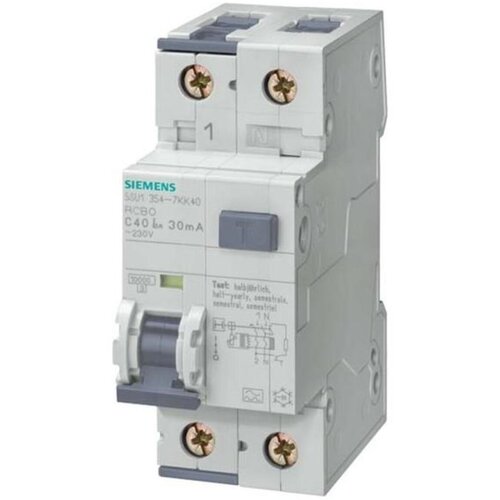 Siemens FID-za&amp;scaron;čitni prekidač/instalacijski prekidač 2-polni 10 A 0.03 A 230 V 5SU1354-6KK10 Slike