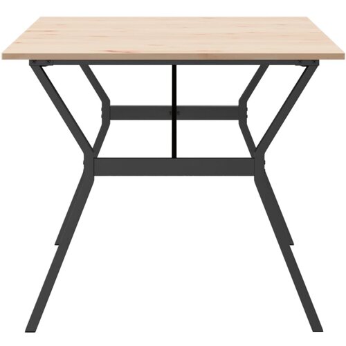  Blagovaonski stol Y-oblika 180x90x75 cm od borovine i čelik Slike