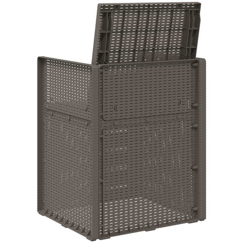  Vrtne stolice za blagovanje 2 pcs Svjetlosiva PP Slike