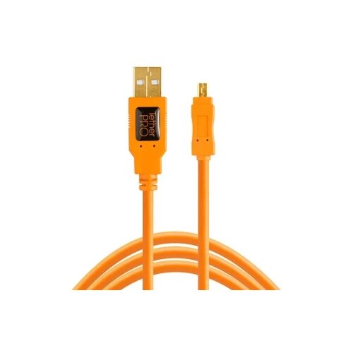 Tethertools CU8015ORG Pro USB 2.0 to Mini-B 8-Pin, 15(4,6m) Slike