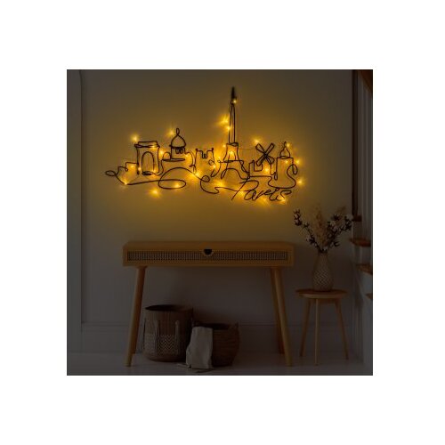 Wallxpert Zidna dekoracija Pariz 245, 69x120cm, Crna Slike