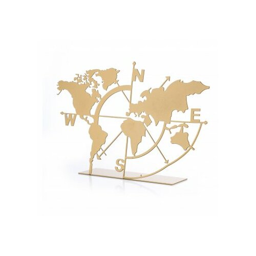 WALLXPERT stona dekoracija world map gold Cene
