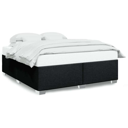  Okvir za krevet bez madraca crni 200x200 cm od tkanine Slike