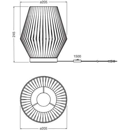 Osram Stona lampa DECOR STRIPES 1xE14/5W/230V bež Slike