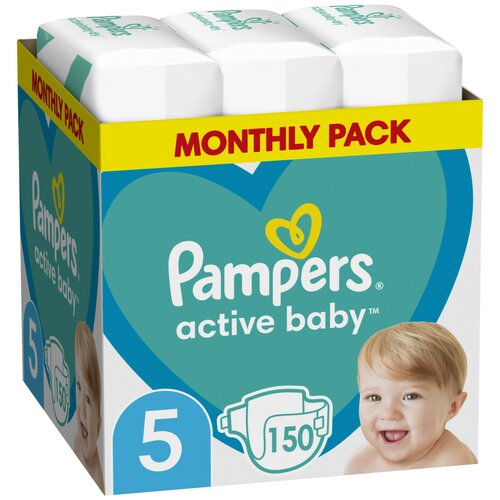 Pampers active Baby Monthly Pack Pelene 5, 150 komada Cene