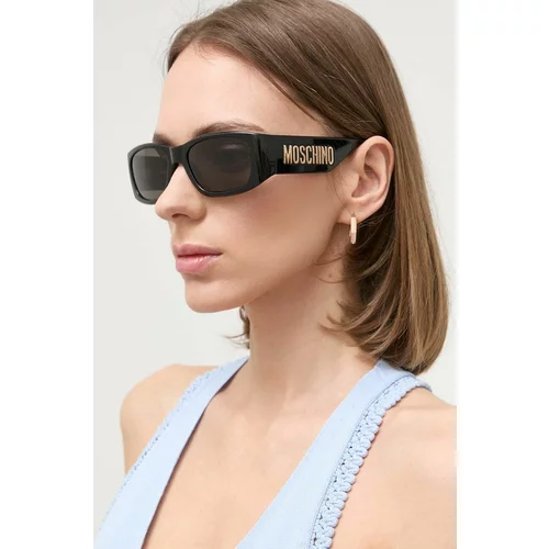 Moschino Sončna očala ženski, črna barva