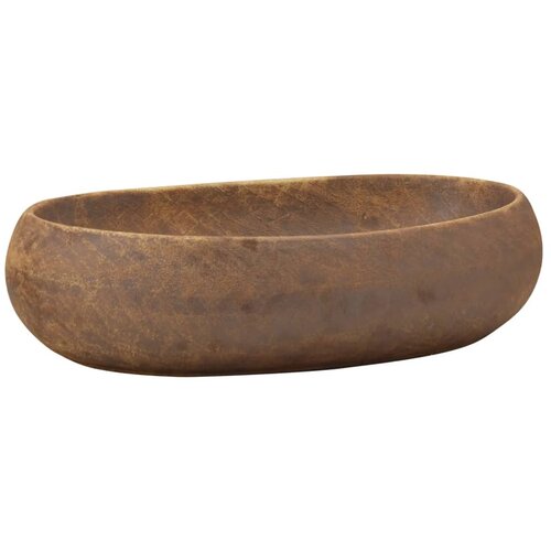 Maison Chic Umivalnik - Kopalna umivalnik - Lavabo Nadpultni rjav ovalen 59x40x15 cm keramika, (21684614) Cene