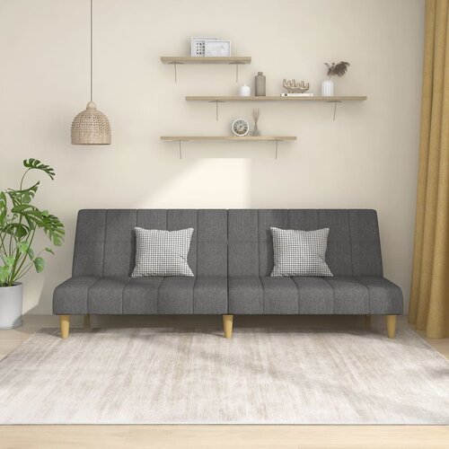  The Living Store Kavč dvosed z ležiščem svetlo sivo blago - Raztegljiv Kavč, (21501718) Cene