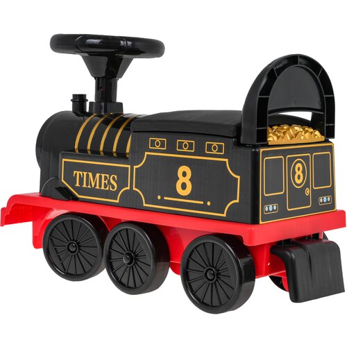  Guralica za bebe Retro locomotiva - crna Slike