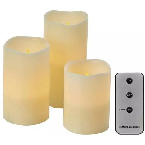 Emos led set dekorativnih voštanih sveća sa daljinskim 10/12,5/15cm, 3x3x aaa vintage dccv07 ( 2883 ) Slike