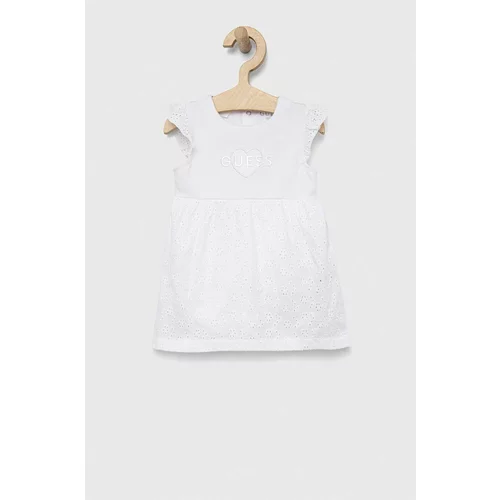 Guess Obleka za dojenčka bela barva