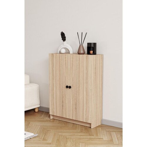 Hanah home polica za knjige Bili3 shelf 2 lid, 80 cm, hrast sonoma Cene