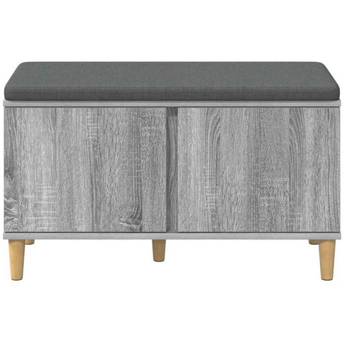  Klupa za hodnik s jastukom Siva Sonoma 60 x 38 x 46 cm Slike