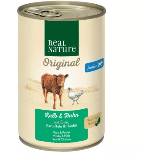 Real Nature Junior teletina i piletina s puretinom 400 g Cene