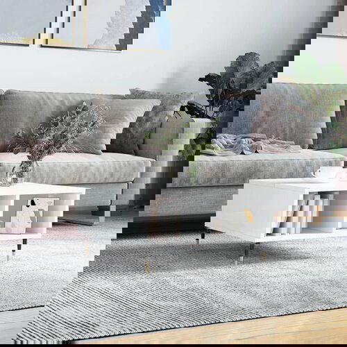 VidaXL Stolić za kavu sjajni bijeli 60 x 60 x 30 cm konstruirano drvo Slike
