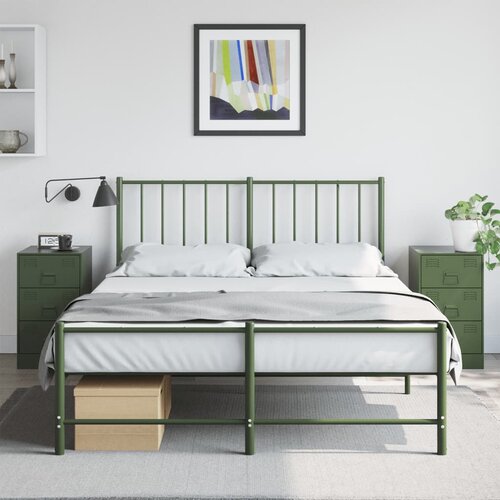 vidaXL Noćni ormarići 2 kom maslinastozeleni 34 5 x 39 x 62 cm čelični Cijene