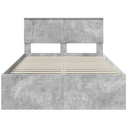  Okvir za krevet Beton 120 x 200 cm Konstruirano drvo Slike