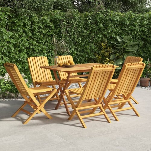 vidaXL Zložljivi vrtni stoli 6 kosa 47x47x89 cm trdna tikovina Cene