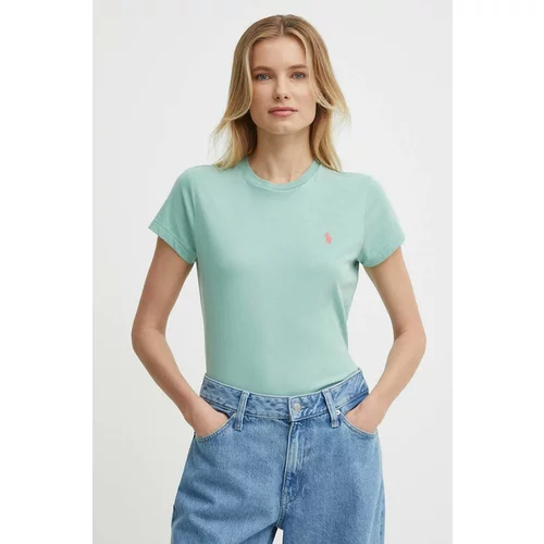 Polo Ralph Lauren Pamučna majica za žene, boja: zelena