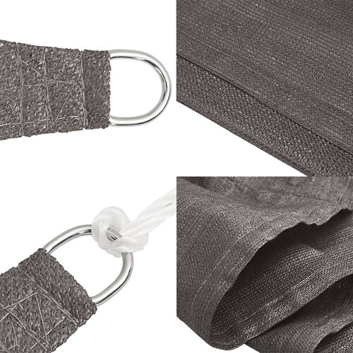  Jedro za za&amp;scaron;titu od sunca 160 g/m&amp;sup2; antracit 3 x 3 x 3 m HDPE Slike