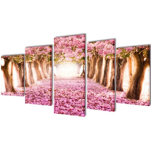 vidaXL Set platen s printom cvetenja češenj 200 x 100 cm Cene