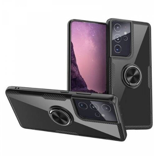 Nillkin silikonski ovitek ring carbon za samsung galaxy S21 ultra G998 - črn Cene