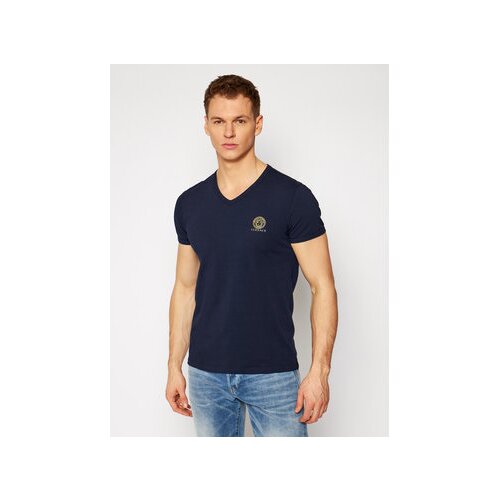 Versace Majica Scollo AUU01004 Mornarsko modra Regular Fit Slike