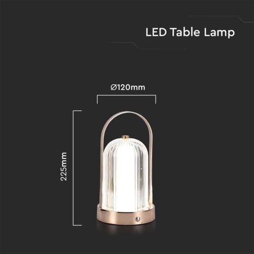  LED prigu&amp;scaron;iva stona lampa LED/1W/5V 3000-6000K 1800 mAh bakar Slike