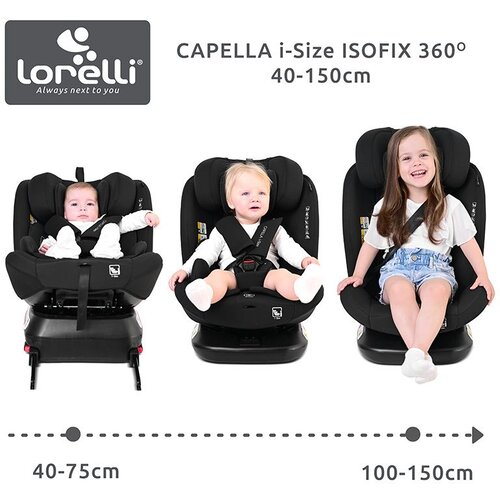 Lorelli Auto Sediste Capella I-Size Isofix (40-150cm) - Grey Slike