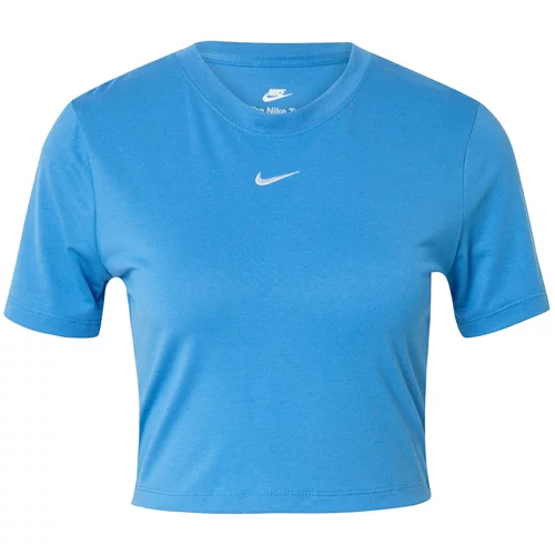 Nike Sportswear Majica 'Essential' azur / bela