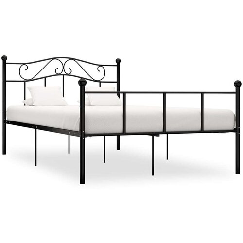  Za krevet crni metalni 140 x 200 cm Slike