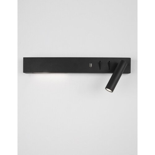 Nova Luce Mat crna metalna LED zidna lampa sa savitljivom konstrukcijom/s USB priključkom Vida &amp;ndash; Slike
