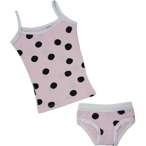 Santex SAN-TEX Pamučni set za devojčice, Majica i ve&scaron;, Roze-crni Cene