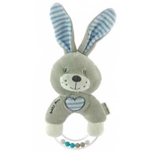 Baby Mix Pli&amp;scaron;ana zvečka Zeko Grey &amp;amp; Blue Slike