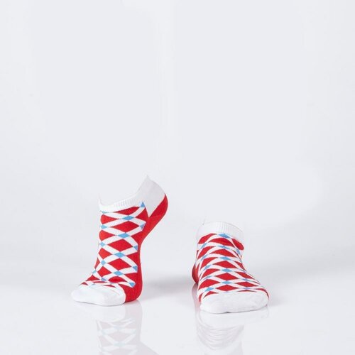 Fasardi Men's red short socks with diamonds Slike