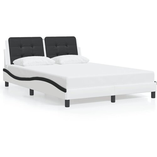  Okvir kreveta s LED-om bez madraca Zadar bijelo-crni 120 x 200 cm Slike